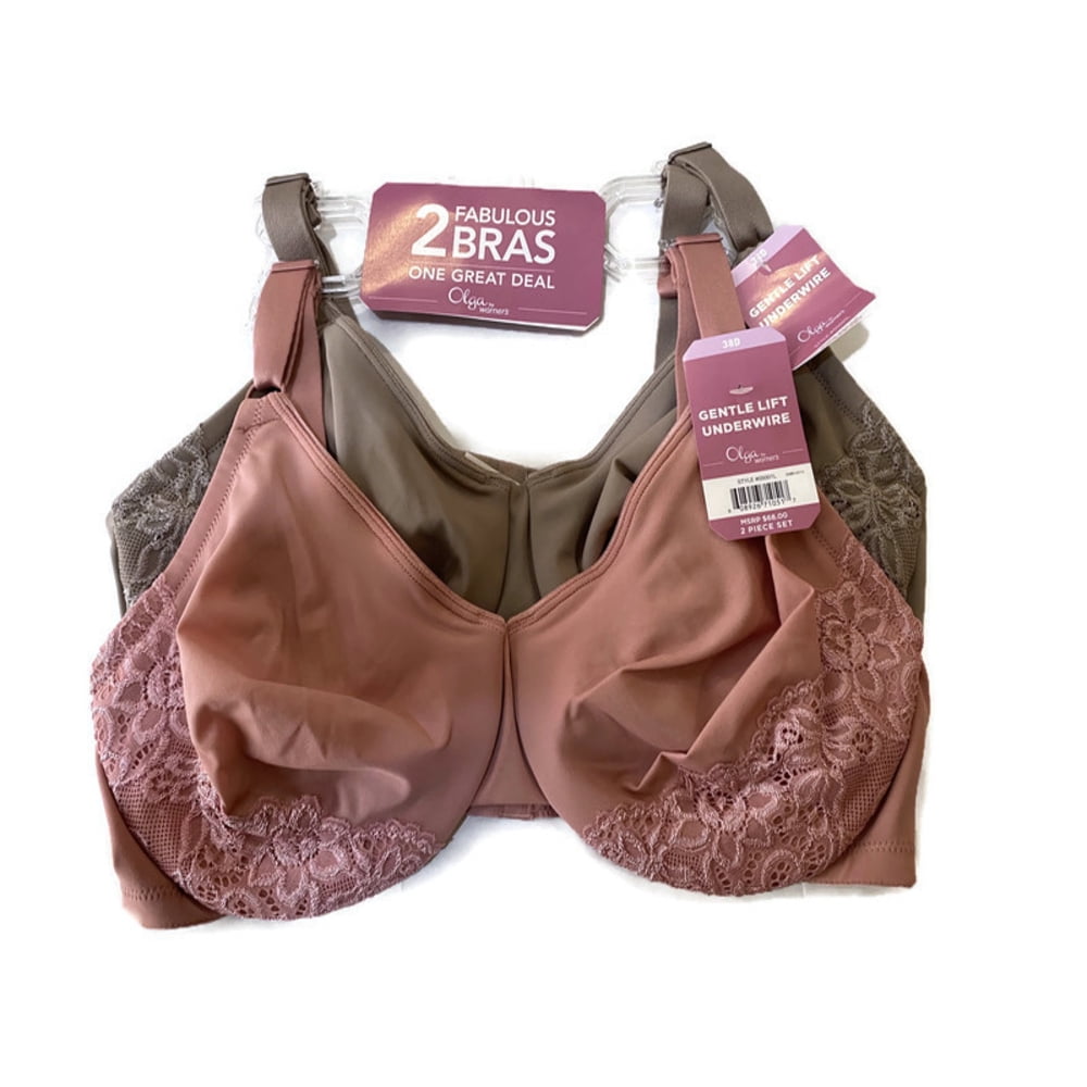 Olga Olga Luxury Lift Underwire Bra TwoPack 40DD Taupe and