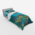 thumbnail image 2 of Ambesonne Ocean Bedding Set 3 Pcs, Sealife Turtles Aquatic, Twin, Multicolor, 2 of 2