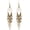White, variant on Bohemian style earrings,Crystal Beaded Tassel Earring Long Beaded Dangle Earring Fringe Hook Earring for Women Bridal Wedding