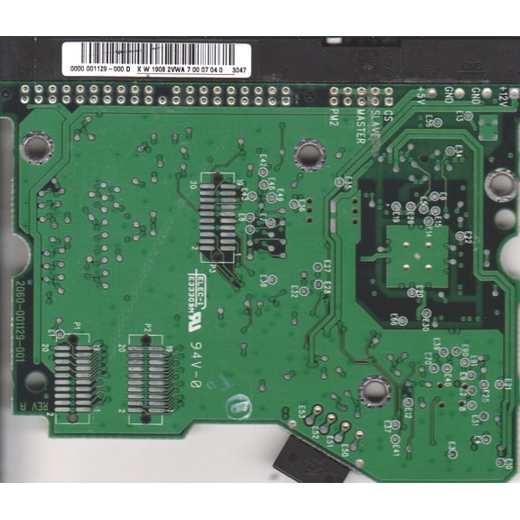 WD400BB-53DEA0, 0000 001129-000 D, WD IDE 3.5 PCB