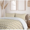 thumbnail image 6 of Ambesonne Aztec Duvet Cover Sets, Horizontal Oriental Shapes, 2-King, Beige Mustard, 6 of 7
