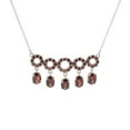 thumbnail image 1 of Sterling Silver Red Garnet Circle Bar Necklace, 1 of 1