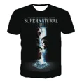 thumbnail image 3 of Camiseta de manga corta con estampado 3D sobrenatural, camisetas casuales de moda de drama televisivo de terror, camisetas de gran tamaño para hombres y mujeres, 3 of 5