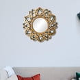 thumbnail image 4 of Modern Wall Hanging Mirror 25cm Bathroom Vanity Mirror Decorative Circle Mirror Round Mirror for Hall Hotel Bedroom Background Decoration Aureate, 4 of 9