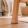 thumbnail image 6 of Square Clear Silicone Chair Leg Floor Protectors, Furniture Feet Covers with Pads, Scratch Resistant for Hardwood Floors Table Chairs, 6 of 6