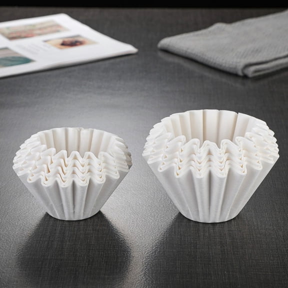 YCCMML Small Coffee Filters 50-Pack, Basket Paper Coffee Filters for Single Pot & Pour Over Makers