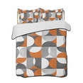 thumbnail image 2 of Orange Grey, King Size Down Alternative Comforter, Lightweight Comforter Quilt Bedding Set with Pillow Shams Abstract Modern Geometric Watercolor All Seasons Bed Comforter Duvet Insert 96"x106", 2 of 7