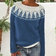 thumbnail image 2 of Gkeoshab Pullover Sweaters for Women Round Neck Long Sleeve Shirts for Women Casual Fall Tops Lightweight Tunic Sweaters Fashion Clothes Loose Fit 2026 Blue L, 2 of 4