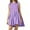 Purple, variant on Ecqkame Womens Summer Casual Dress Loose Crew Neck Sleeveeless Solid Color Dress Patchwork Pleated A Line Beach Boho Dress Pink M