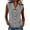 Gray, variant on Women's Sleeveless Eyelet Embroidery Blouse Lapel Collar Button Shirt Dressy Casual Tank Tops Lightweight Breathable Daily Wear Khaki XXL