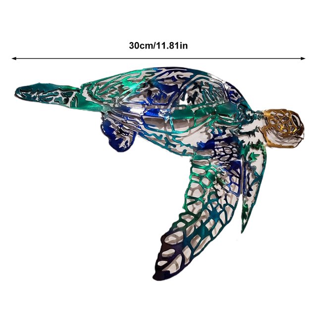 Arte de Metal, pez vela, tortuga marina, medusas, decoración Interior, manualidades, montaje colgante en la pared, decoración del hogar, regalo