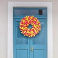 thumbnail image 3 of Guirnalda de tulipanes para puerta de entrada, casa de campo, decoración de flores artificiales B, 3 of 7