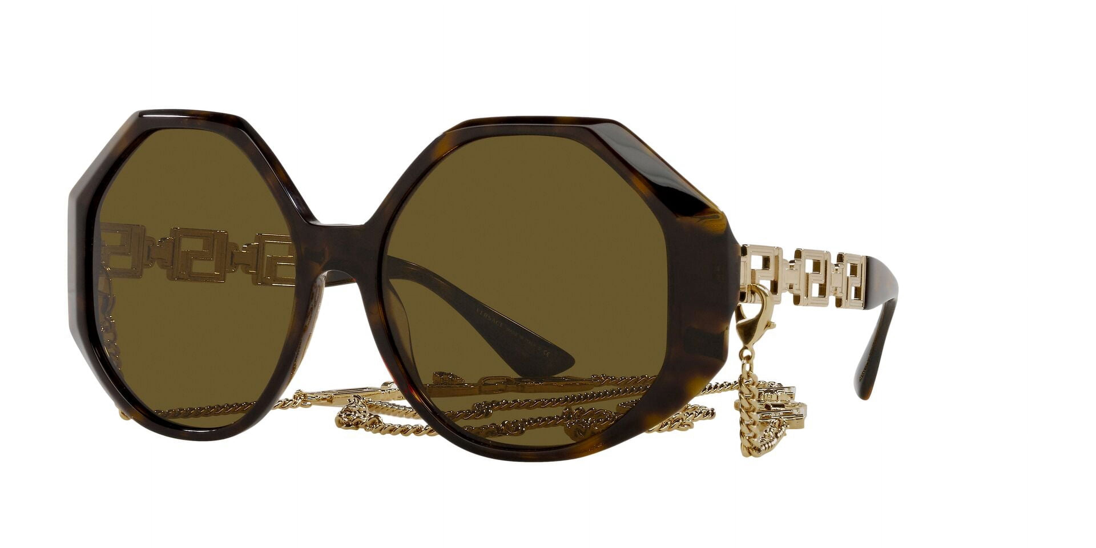 Versace VE 4395 Plastic Womens Square Sunglasses Havana 59mm 