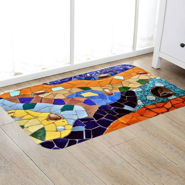 Flannel Fabric Doormat Floor Carpet Rug, Rubber Backed Carpet Tiles