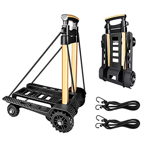 Cart Folding Dolly Push Hand Truck Collapsible Trolley Luggage Moving Portable 