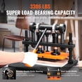 thumbnail image 3 of VEVOR Leather Cutting Machine, 11 x 5.5 in Embossing Plate Manual Die Cutter, 0.47 in Pressure Stroke Leather Embossing Machine, Dual Guide Shafts Die Cut Machine for Various of Materials, 3 of 9