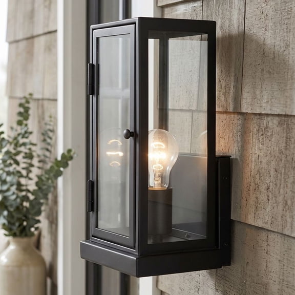 Elk Home 6-Inch Wide Outdoor Foundation Wall Sconce, Matte Black
