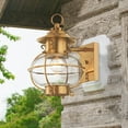 thumbnail image 5 of 2221-22 Livex Lighting Harbor - 1 Light Outdoor Wall Lantern in Coastal Style - 8 Inches wide by 11.25 Inches high-Flemish Brass Finish, 5 of 10