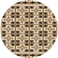 thumbnail image 1 of Ahgly Company Indoor Round Patterned Golden Blonde Gold Area Rugs, 3' Round, 1 of 6
