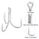 thumbnail image 4 of Uxcell 2/0# Anzuelos de pesca triples, anzuelo triple de pesca de acero al carbono de 4X fuerte para agua salada, plata 10 piezas, 4 of 6