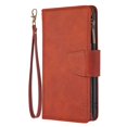 thumbnail image 3 of Zipper Stylish Style Leather Unique Shell for Samsung Galaxy A51 SM-A515 - Brown, 3 of 5