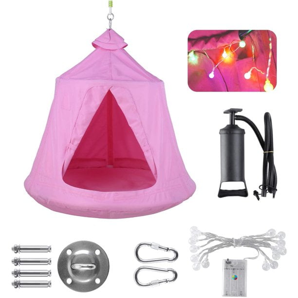 330lbs Portable Hanging Tree Swing Tent Waterproof Hammock Chair Adult & Kids 