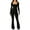 C-Black78, variant on One Piece Jumpsuits For Women Workout Long Sleeve Flared Long Pants Square Neck Yoga Onesie Seamless Gym Clothes Stylish One-Pieces