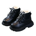 thumbnail image 3 of Sopiago Boys Ankle Boots Lace Up Combat Boot Side Zipper Comfortable Toddler Boots Girl Black (Toddler/Little Kid),12, 3 of 5
