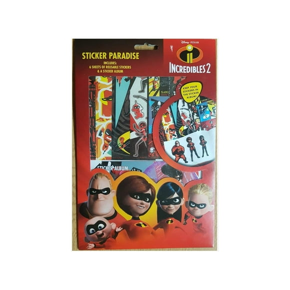 Incredibles 2 Paradise Stickers (Pack of 7)