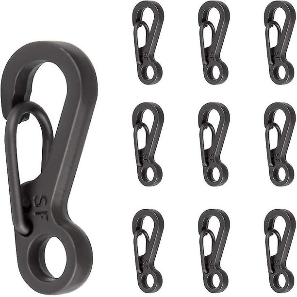 10 Uds. Mini gancho mosquetón para excursión de escalada-llavero-peso máximo 15kg-accesorios colgantes para extender