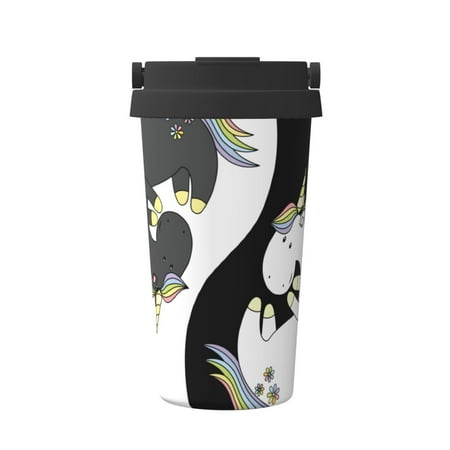 

Junzan Unicorn in Yoga for Stainless Steel Vacuum Insulated Tumbler - Reusable Insulated Cold Brew Iced Coffee Cup Thermos -Gifts for Women Men Him Her