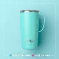 thumbnail image 4 of Swig Life Taza de viaje de 22 oz, vaso aislado con asa y tapa, taza de café de viaje, taza de viaje amigable con portavasos, vaso de acero inoxidable de 22 oz, vaso aislado reutilizable con tapa (tarr, 4 of 5