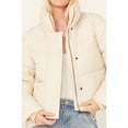 thumbnail image 3 of Cleo + Wolf Women's Plaid Lined Puffer Coat Oatmeal X-Large  US, 3 of 4