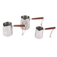thumbnail image 3 of lixuesong Practical Coffee Pots Milk Frothing Pitcher Stainless Steel Coffee Pots With Wood Handle For Home Cafes Use, 3 of 3