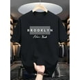 thumbnail image 2 of Men'S Casual Crew Neck T-Shirt, Slight Stretch, Geometric-Pattern, Regular Fit, Summer Season, Black - Perfect for Outdoor Activities & Gifts, 2 of 6
