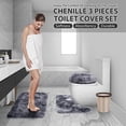 thumbnail image 2 of Juego de 3 alfombras de baño: alfombra de baño, tapete de contorno y funda para asiento de inodoro. Alfombras supersuaves., 2 of 5