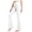 White, variant on CPNG Girls Bell Bottom Pants Elastic High Waisted Slim Fitting Casual Yoga Dance Flared Pants with Pocket(White,12-13 Years)