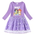 thumbnail image 3 of Vestido de manga larga de princesa Kawaii Bluey, Vestido de manga larga de estrella, Algodón puro, animación periférica, ropa para niños, regalo para niñas, 3 of 3
