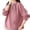Hot Pink, variant on Women's Casual Shirt Top, Spring Summer Tops for Women with Slant Front Tie Front, Linen Feel 3/4 Sleeve Blouse, Relaxed Fit for Daily Wear, Office or Leisure