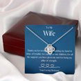 thumbnail image 5 of 1st Anniversary Gift for Wife, To My Wonderful Wife Silver Love Knot Pendant Necklace, Gift for Wife, To My Wife Necklace, Military Wife, 5 of 5