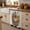 Brown, variant on Fall Cabinet Curtains for Kitchen 11"W x 13"L, Farmhouse Autumn Harvest Pumpkin Sunflower Basket Linen Vanity Cabinet Curtains Magic Tape Short Curtain Decor Privacy Panel for Bathroom Laundry