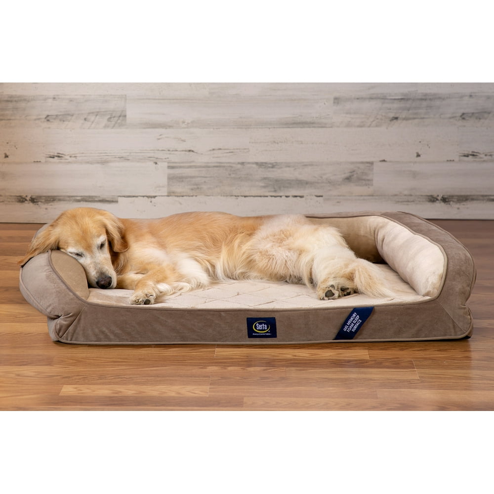 Serta, Extra Large, Quilted Gel Memory Foam Ortho Couch Pet Bed