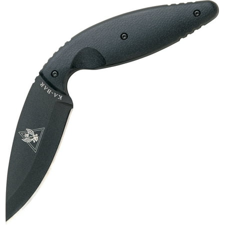 Black Plain Drop Point - KA-BAR TDI LARGE LAW ENFORCEMENT KNIFE FIXED 3.69