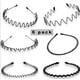 thumbnail image 1 of Diademas Aros para el cabello de metal ondulado unisex, paquete de 5 bandas para el cabello para hombre y mujer Ormromra HMJM271-2, 1 of 4