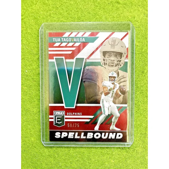 Tua Tagovailoa SPELLBOUND RED V #/75 SSP CARD DOLPHINS 2023 Elite MAKE AN OFFER