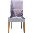 thumbnail image 2 of Funda protectora para silla ABPHQTO Navidad Long Narrow Road Hill Evening Winter Light Juego de 4, 2 of 4
