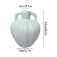 thumbnail image 3 of Plastic Vase, Czzoypi Lightweight Decorative Vase for Dried Flowers, 8.27x5.51x3.94 Inch Modern Table Centerpiece for Coffee Table Desk Shelf, White, 3 of 6