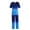 Blue, variant on Scrub Sets for Women Nursing Uniform Fashion Gradient Yoga Jogger Pocketed Plus Size Medical Scrubs Set Uniform