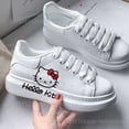 thumbnail image 4 of Zapatillas de deporte hello kitty para mujer, zapatos informales con plataforma para kateboarding, planos, 3D, graffiti, color rosa, 4 of 5