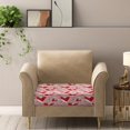thumbnail image 5 of Renewold Red Heart Graffiti Sofa Seat Cushion Slipcover Elastic Soft Couch Slipcover Spandex Separate Armchair Slipcover Pet Friendly for Living Room Home Valentines Day Decor, S, 5 of 5